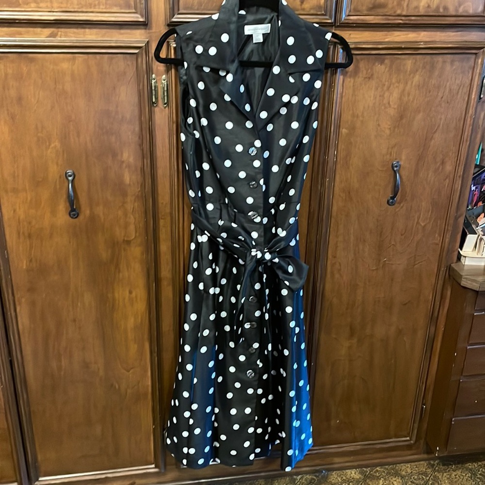 Christopher and Banks black polka dot dress